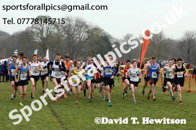 Senior mens 2018 Durham Cathedral Cross Country Relay. Photo:  David T. Hewitson/Sports for All Pics